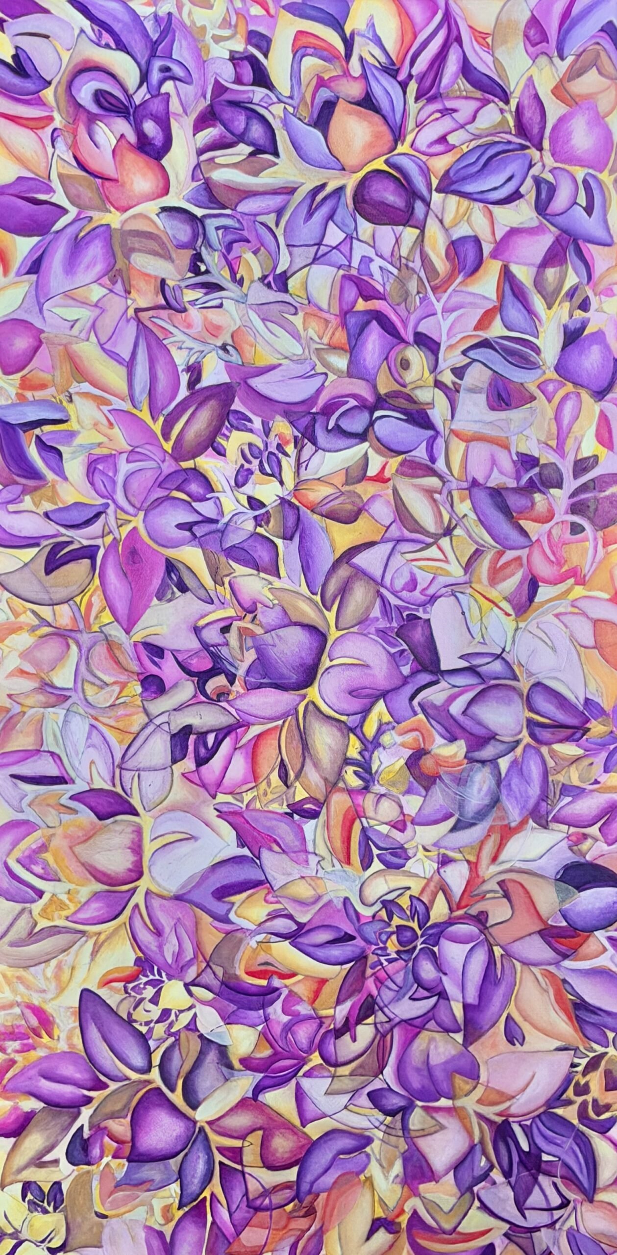 Whispering Boughs — original oil on canvas by Vandana, Purple Tree Studio